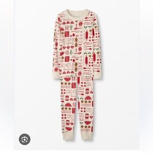 Hanna Andersson Cream Pajama Set with Baking design